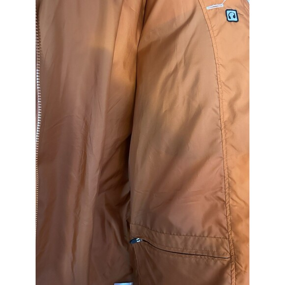 Vintage Nike Puffer Jacket XXL With Hood Texas Longhorn NCAA MINT ORANGE - Picture 6 of 11